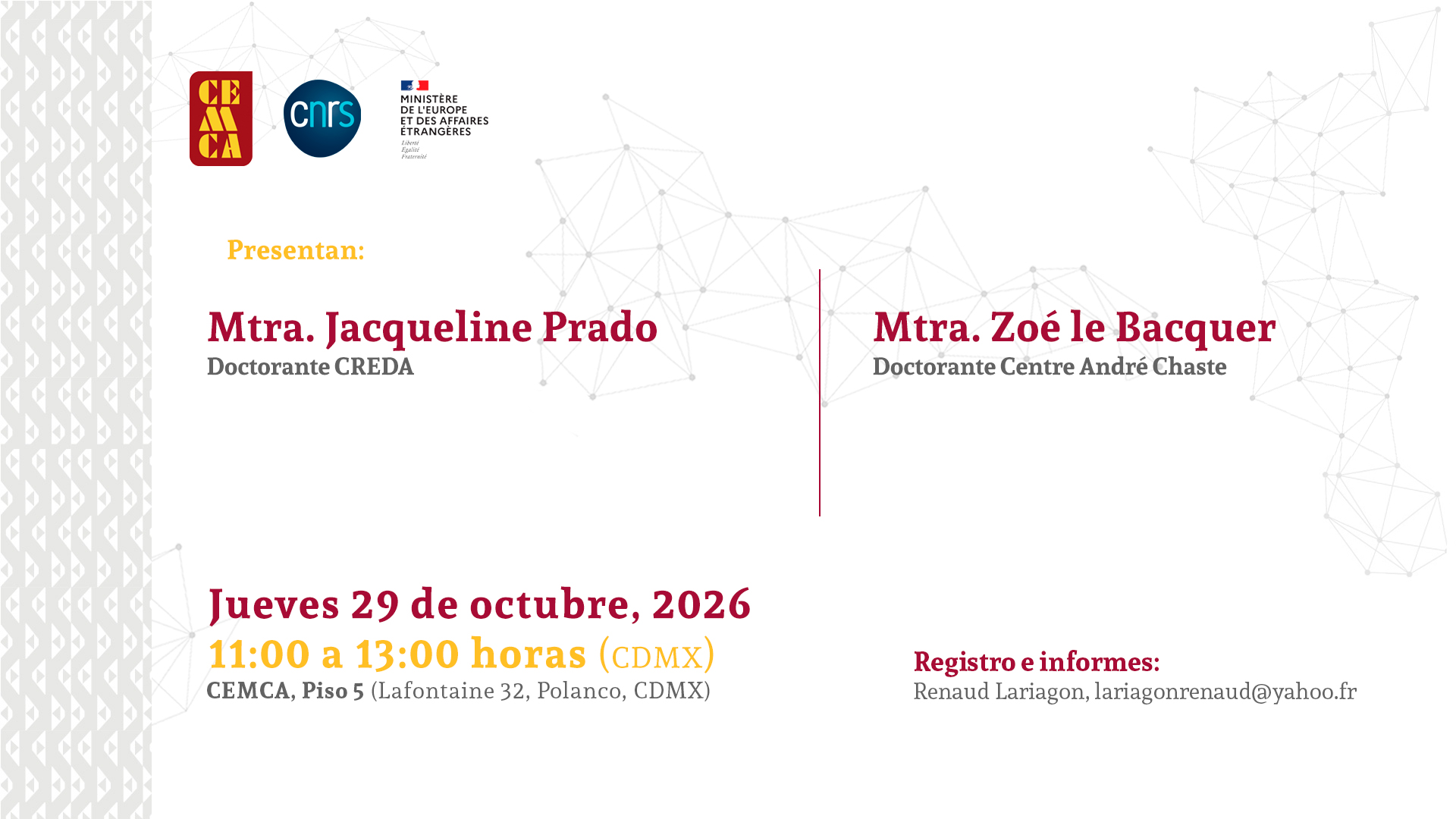 Seminario Diálogos Interdisciplinarios del CEMCA Seminario Diálogos Interdisciplinarios del CEMCA
